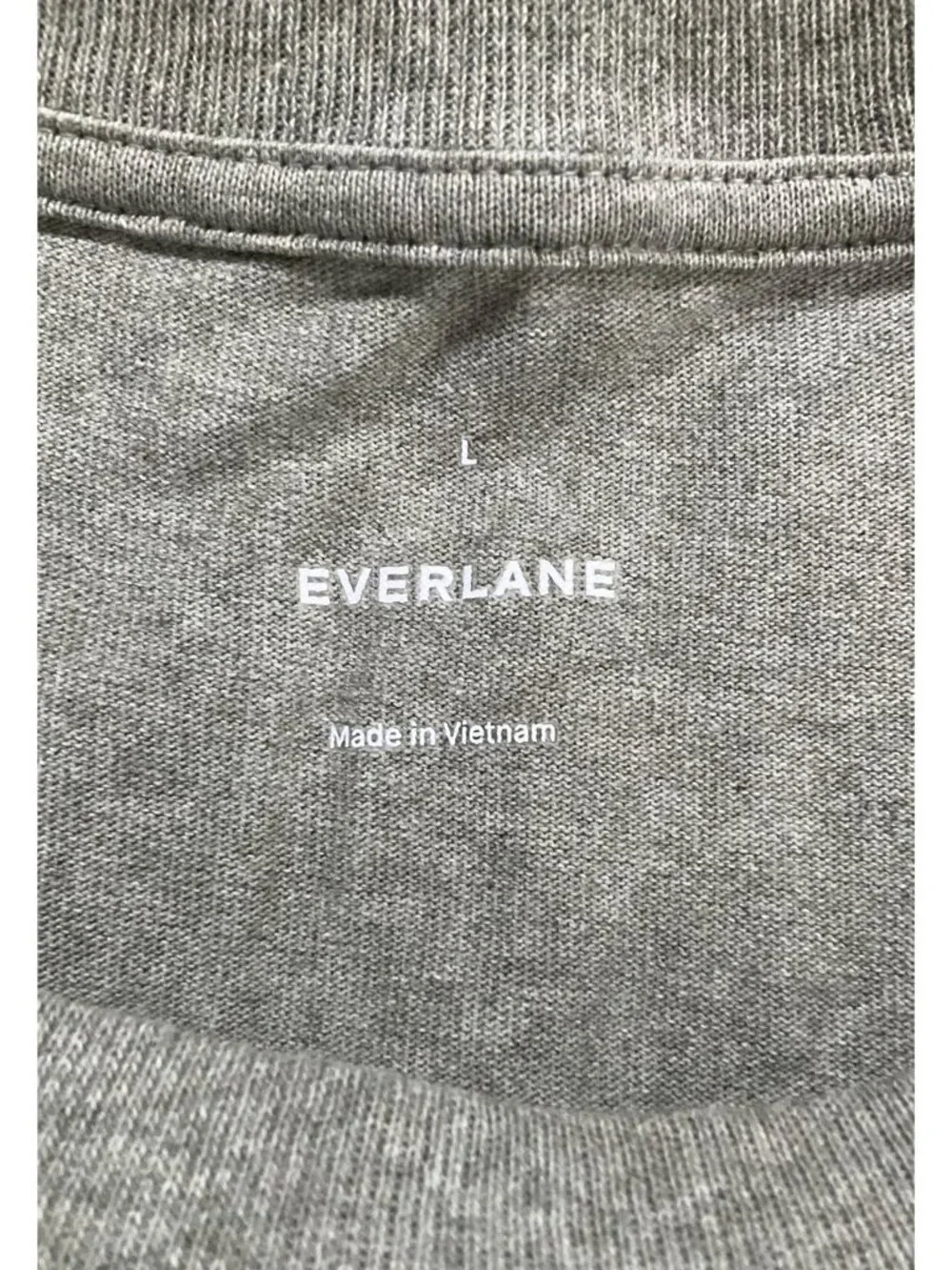 Everlane The Premium-Weight Crew in Heather Sage Green Large New Mens Tee Tshirt - Picture 7 of 12